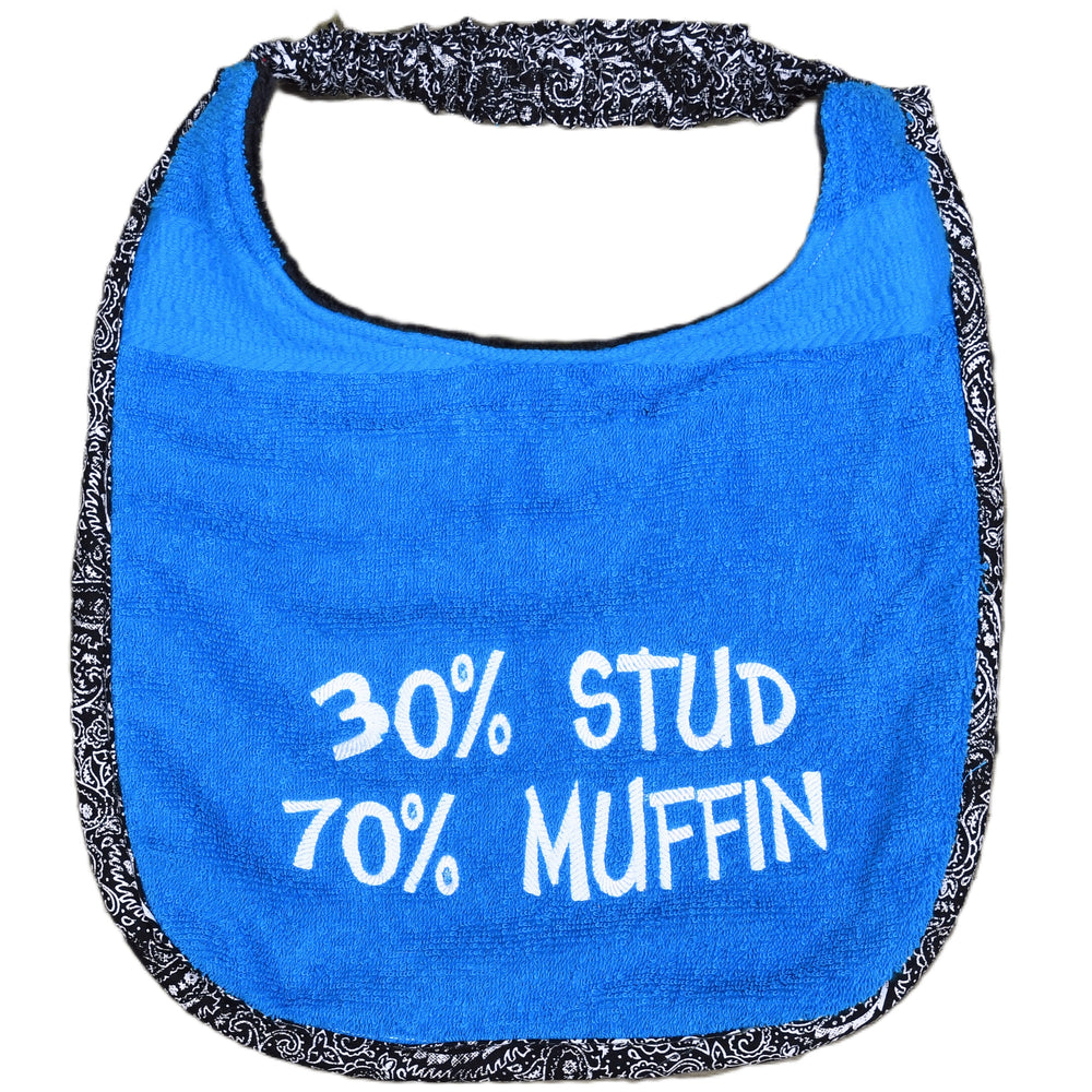30% Stud 70% Muffin, Drool Bib