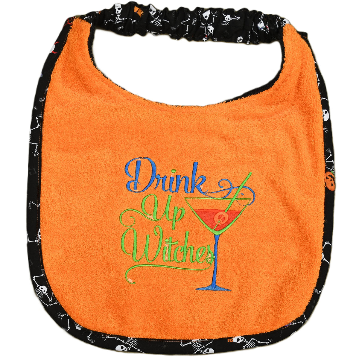 Drink Up Witches, Drool Bib (red drink)