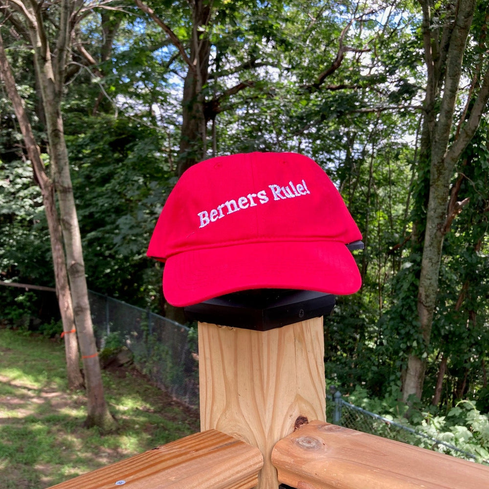 Berners Rule! Embroidered Cap - red