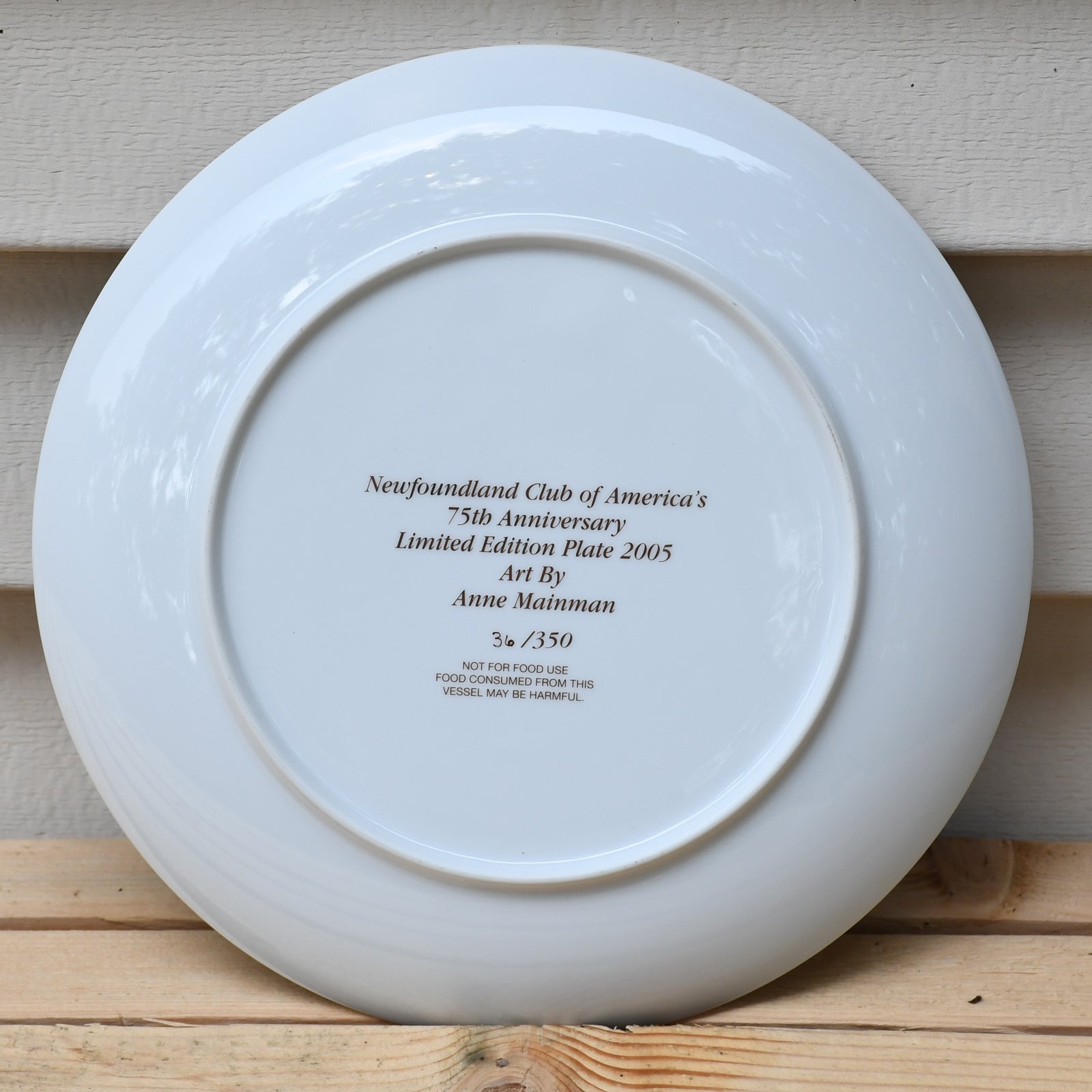NCA 75th Anniversary limited edition plate 36/350 LB