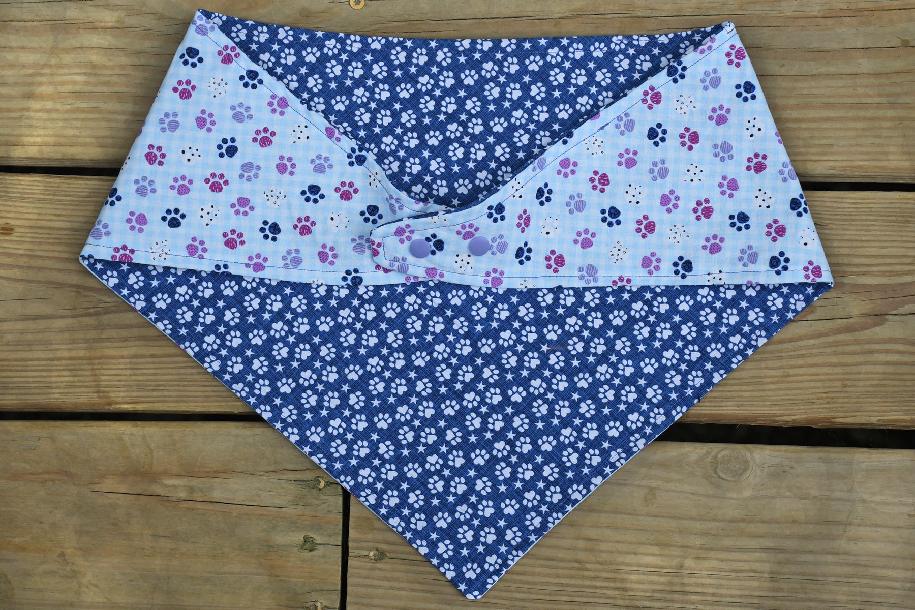 2 sided, adjustable quick snap bandana 2XL