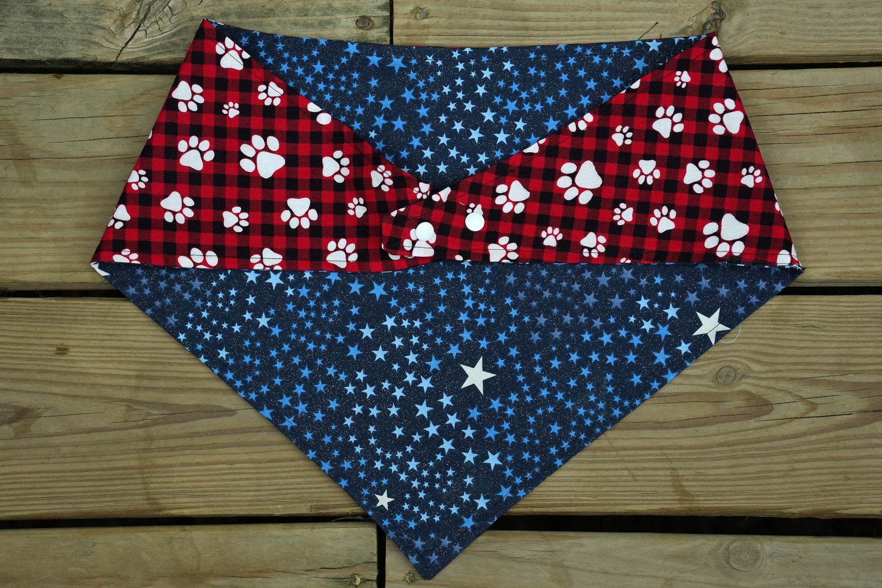 2 sided, adjustable quick snap bandana 2XL