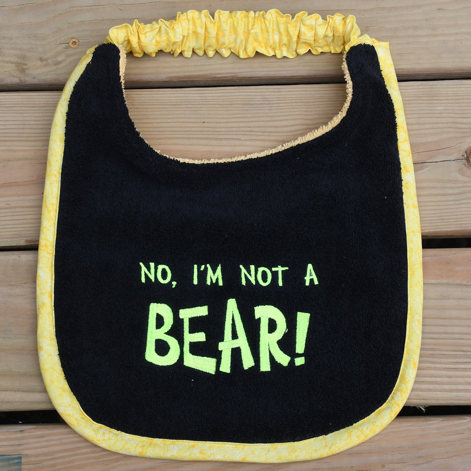 No, I'm Not A Bear!, Drool Bib