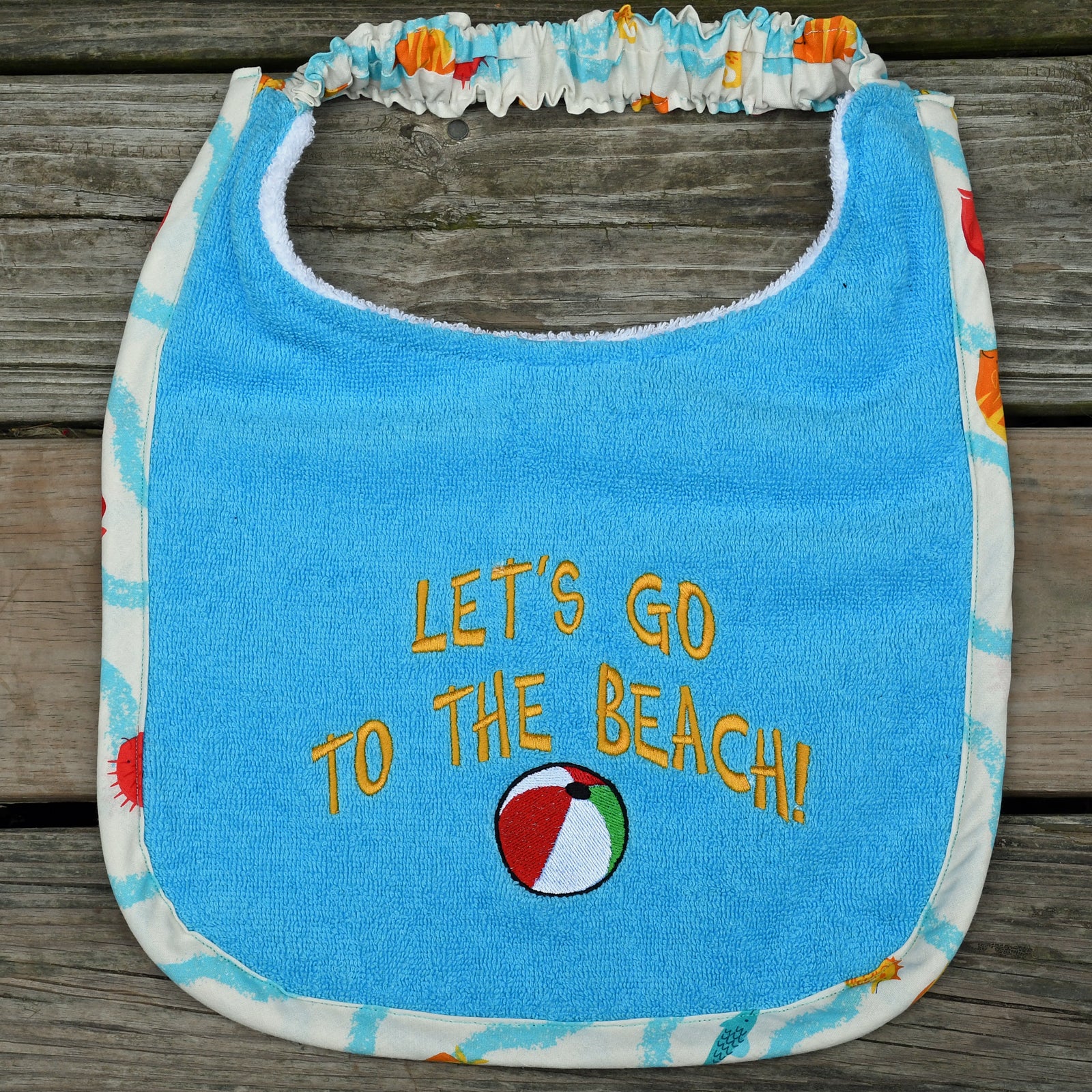 Let's go to the beach, Drool Bib