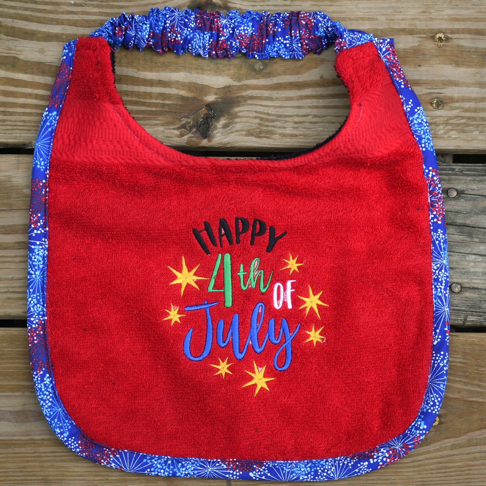 Happy 4th of July, Drool Bib