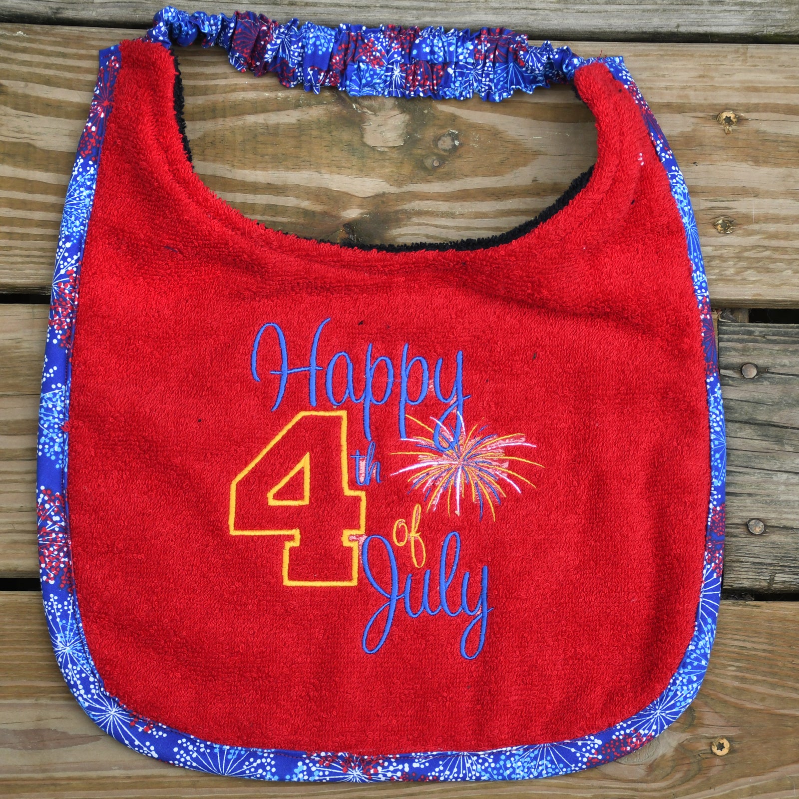 Happy 4th of July, Drool Bib