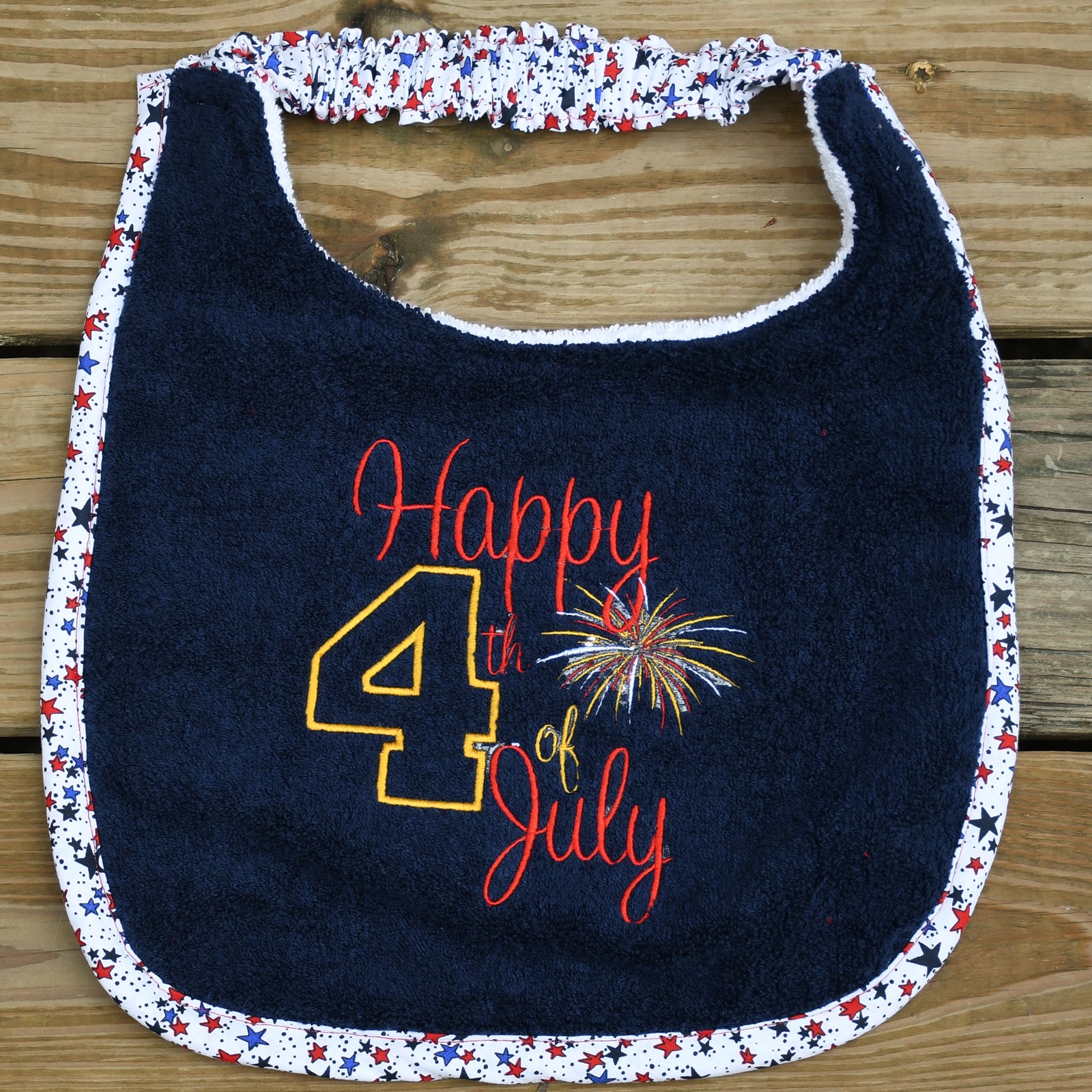 Happy 4th of July, Drool Bib