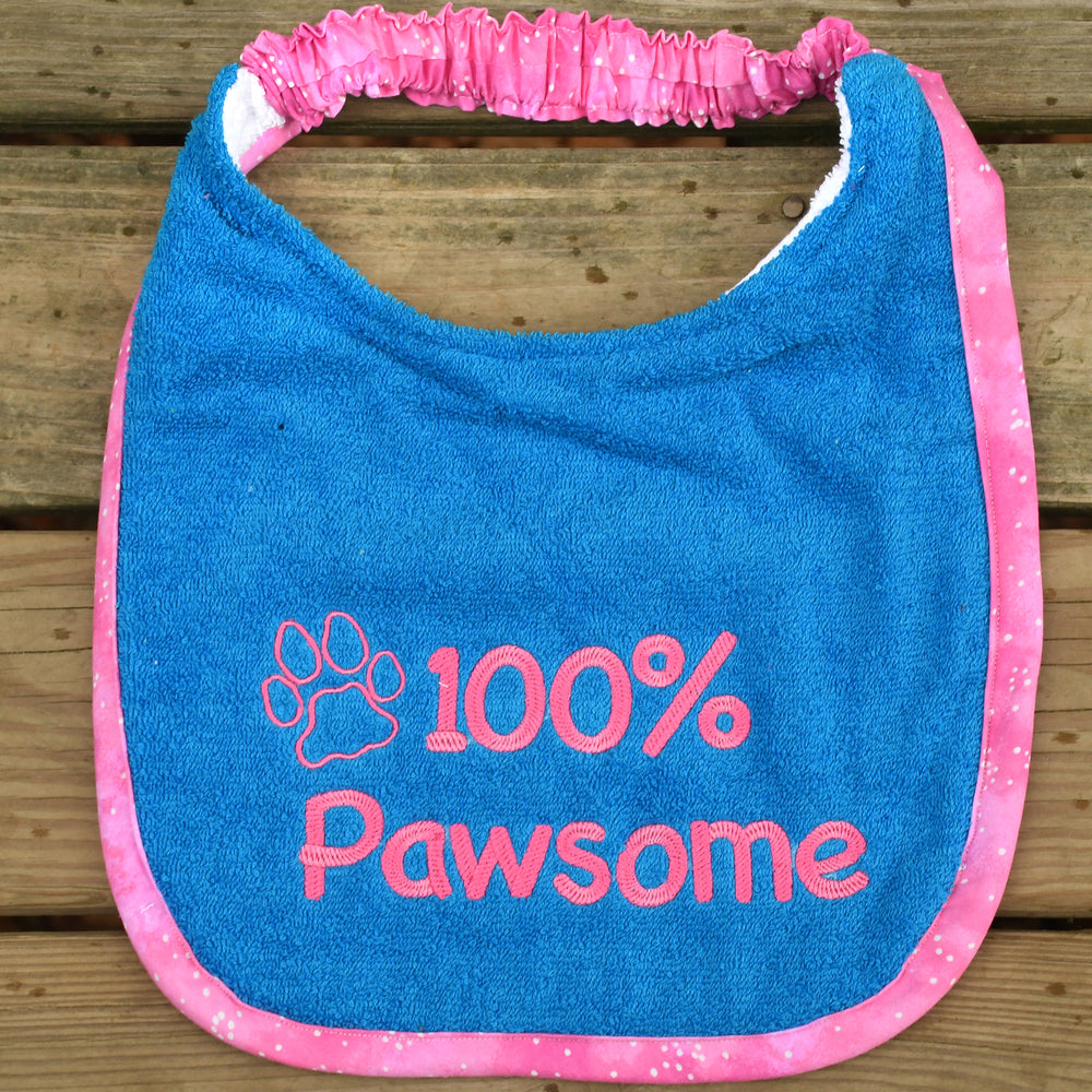 100% Pawsome, Drool Bib