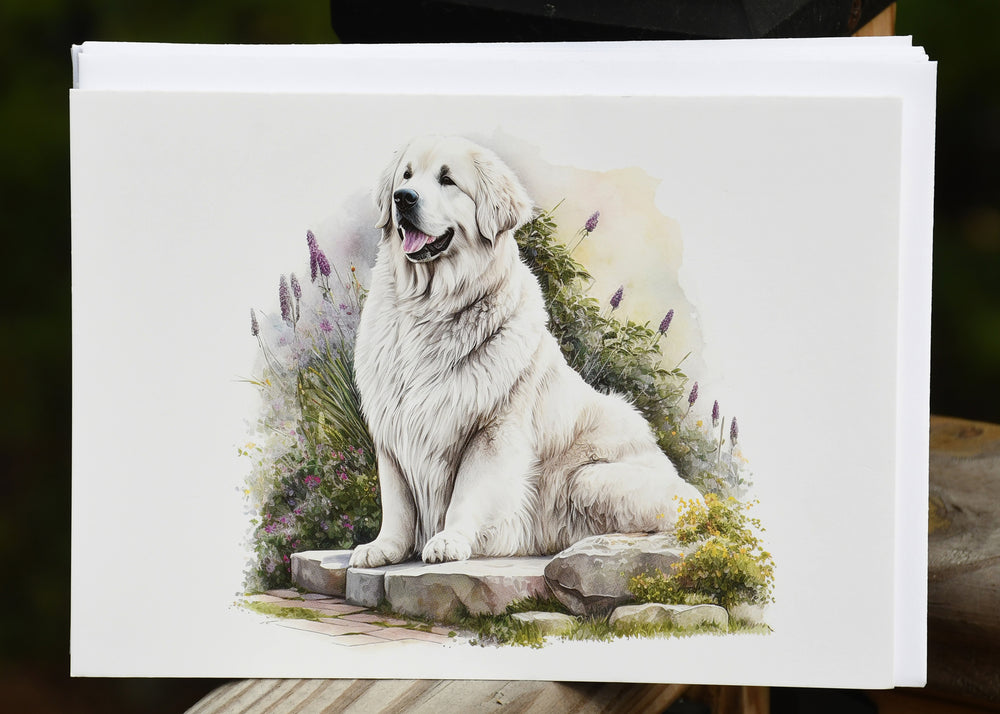 Pyr in Garden Blank Note Card - Sold individually