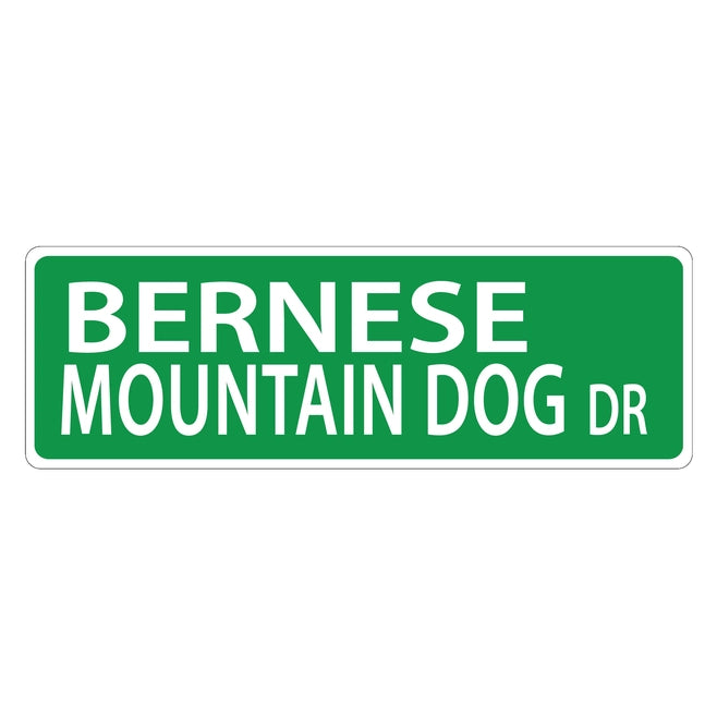 Bernese Mountain Dog Street Sign