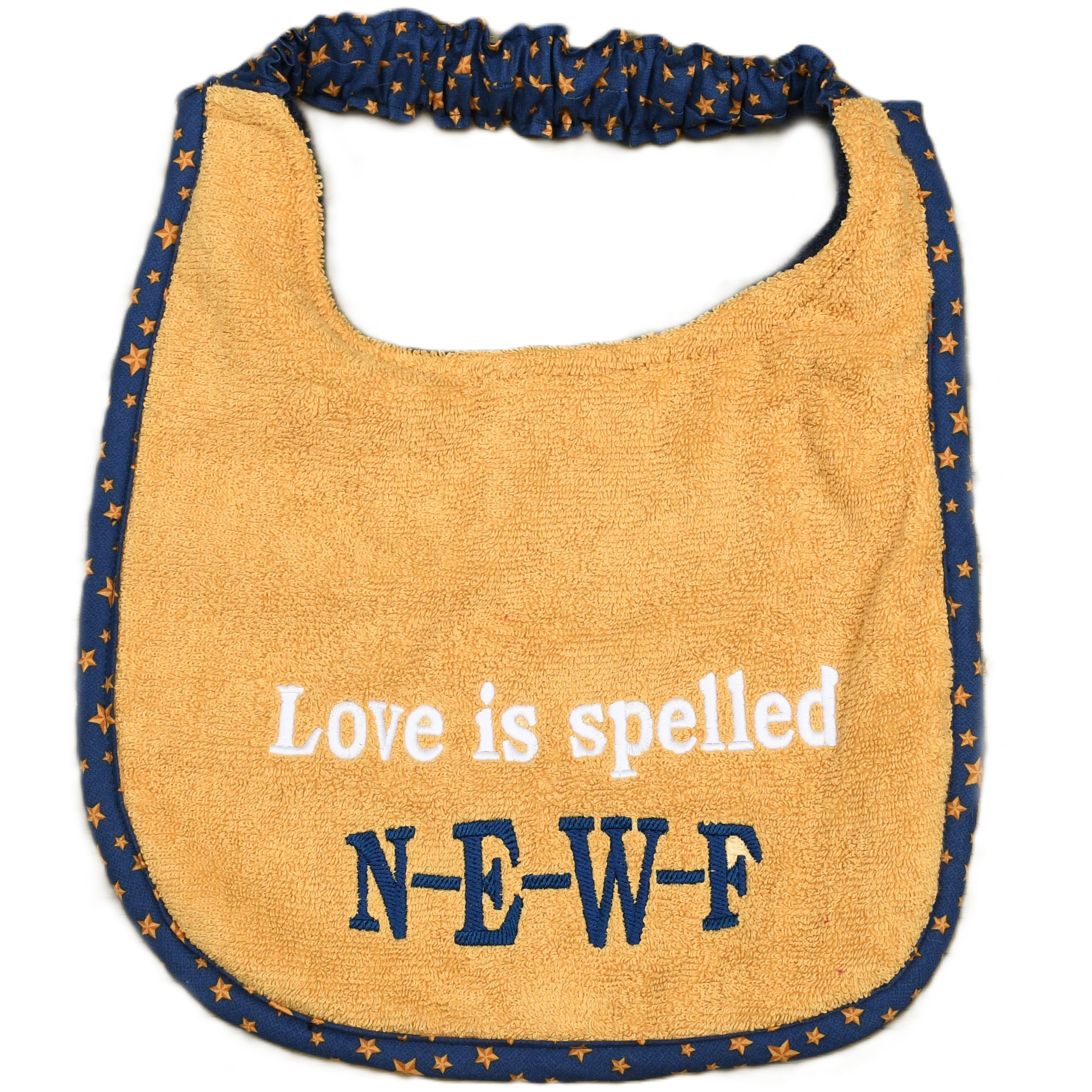 Love is spelled NEWF, Drool Bib