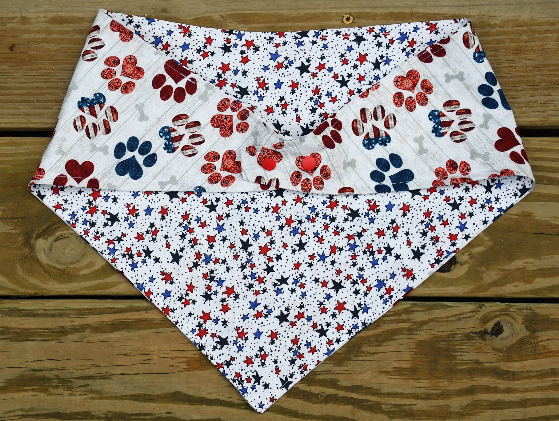 2 sided, adjustable quick snap bandana 2XL