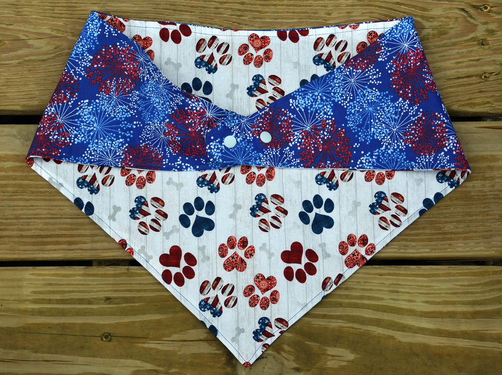 2 sided, adjustable quick snap bandana 2XL