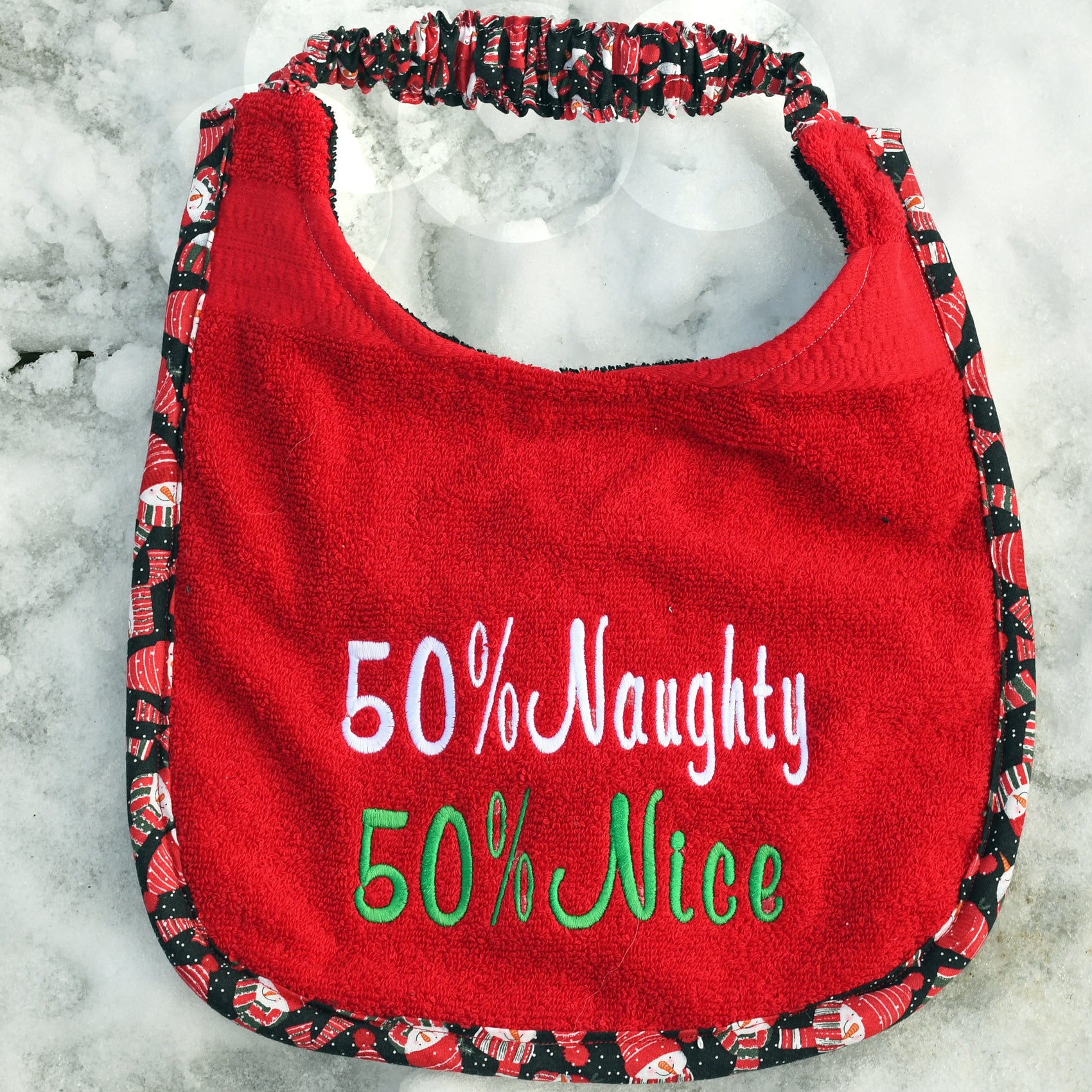 50% Naughty 50% Nice, Drool Bib