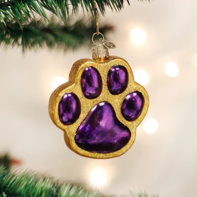 glass paw ornament