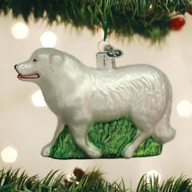 glass great pyrenees ornament