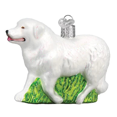 glass great pyrenees ornament