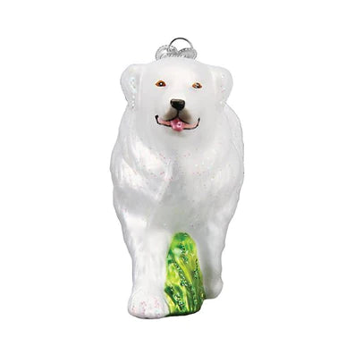 glass great pyrenees ornament