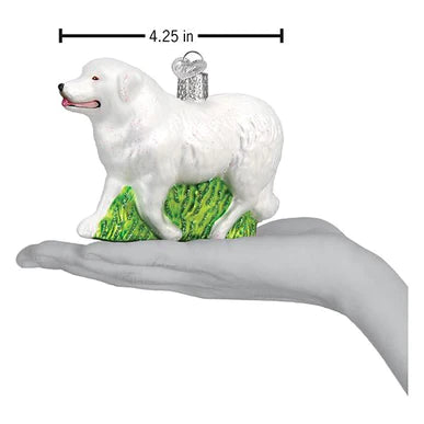 glass great pyrenees ornament