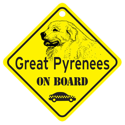 Great Pyrenees On Board Sign