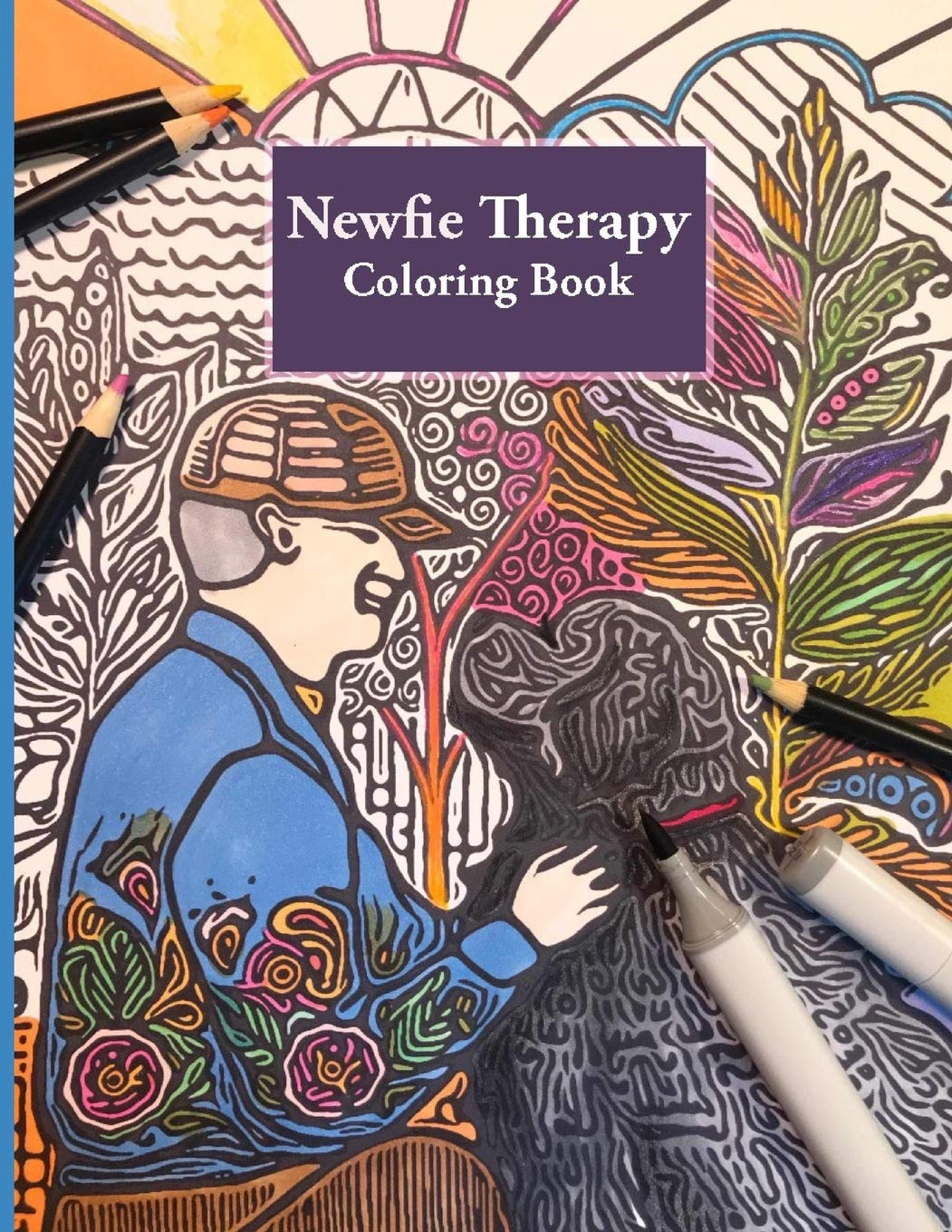 Newfie Therapy: Stress Relieving Adult Coloring Book