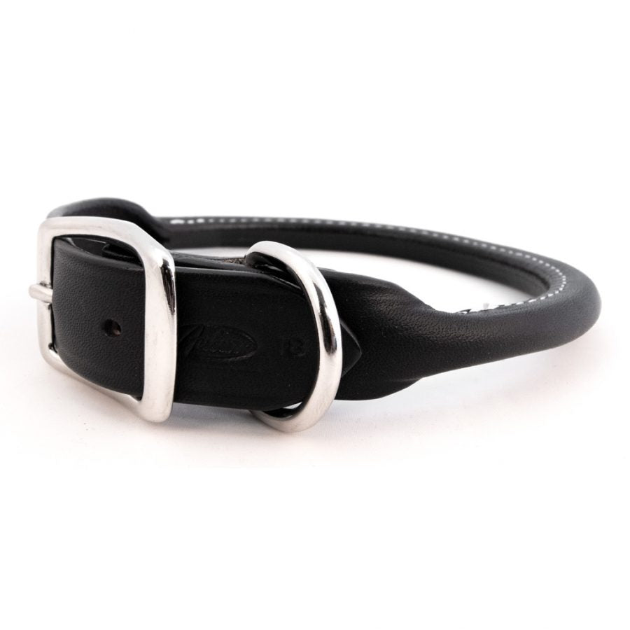 XL Rolled Leather Collars - Size 26" to 30" - 5 colors