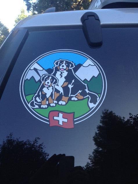 Two Berners - Full Color Decal For Tinted Glass