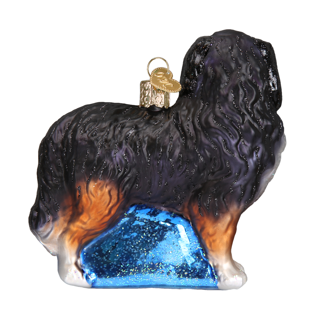 Bernese Mountain Dog Glass Ornament