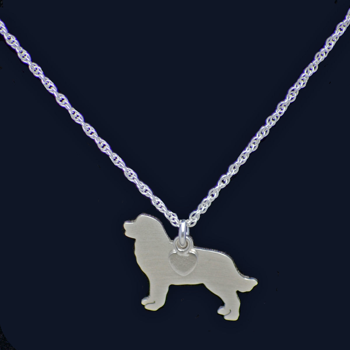 "Sterling Silver Bernese Pendant and 18" Chain"