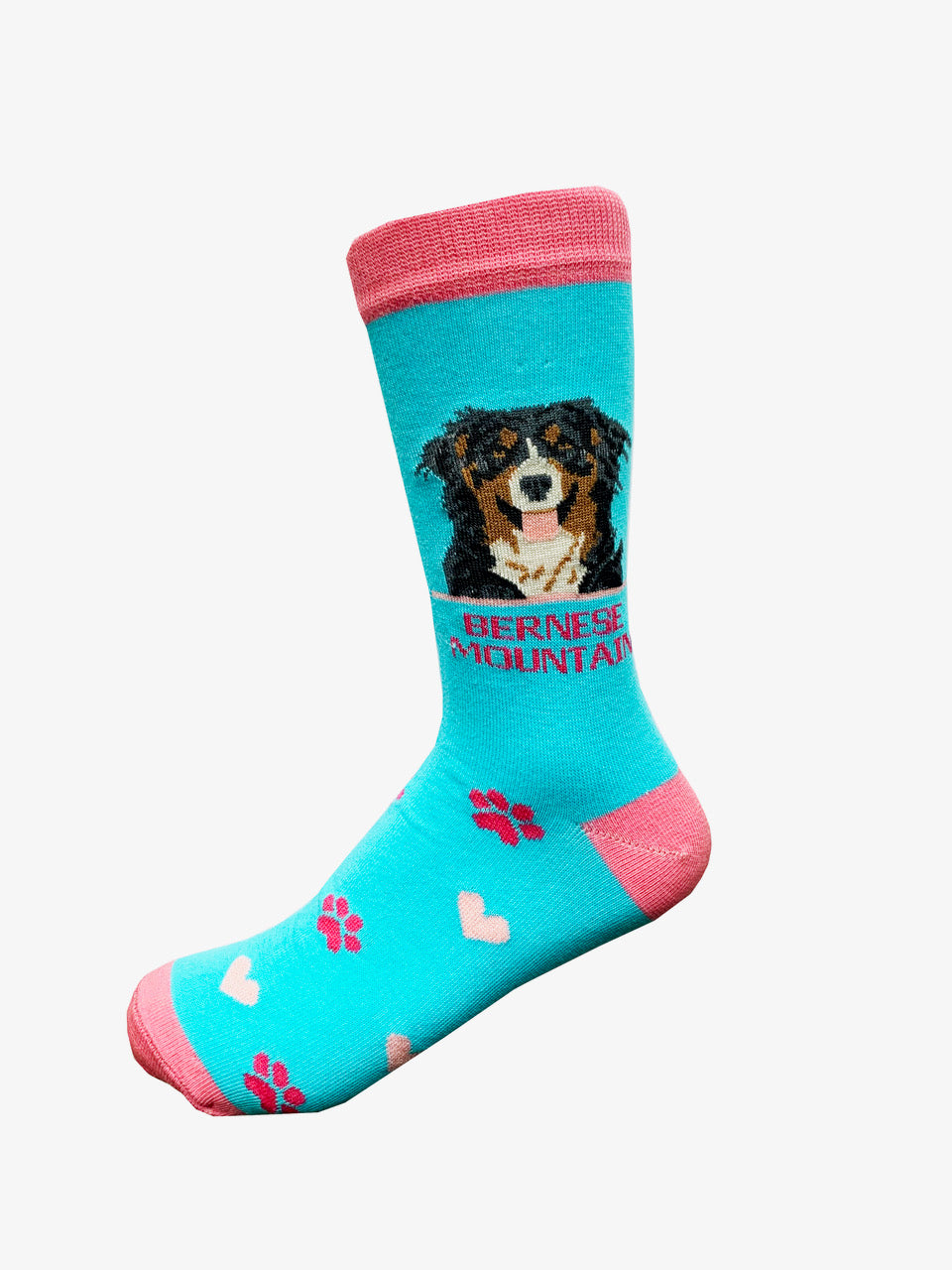 Bernese socks for women - turquoise & hot pink