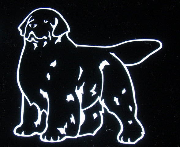 Newf Decal For Tinted Glass - white