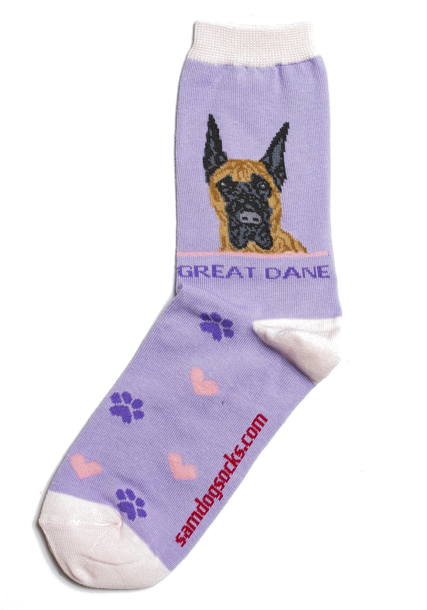Great Dane socks for women - purple & pink