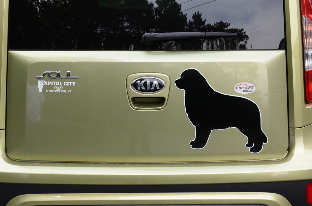 Jumbo Standing Newfoundland Magnet - black & landseer