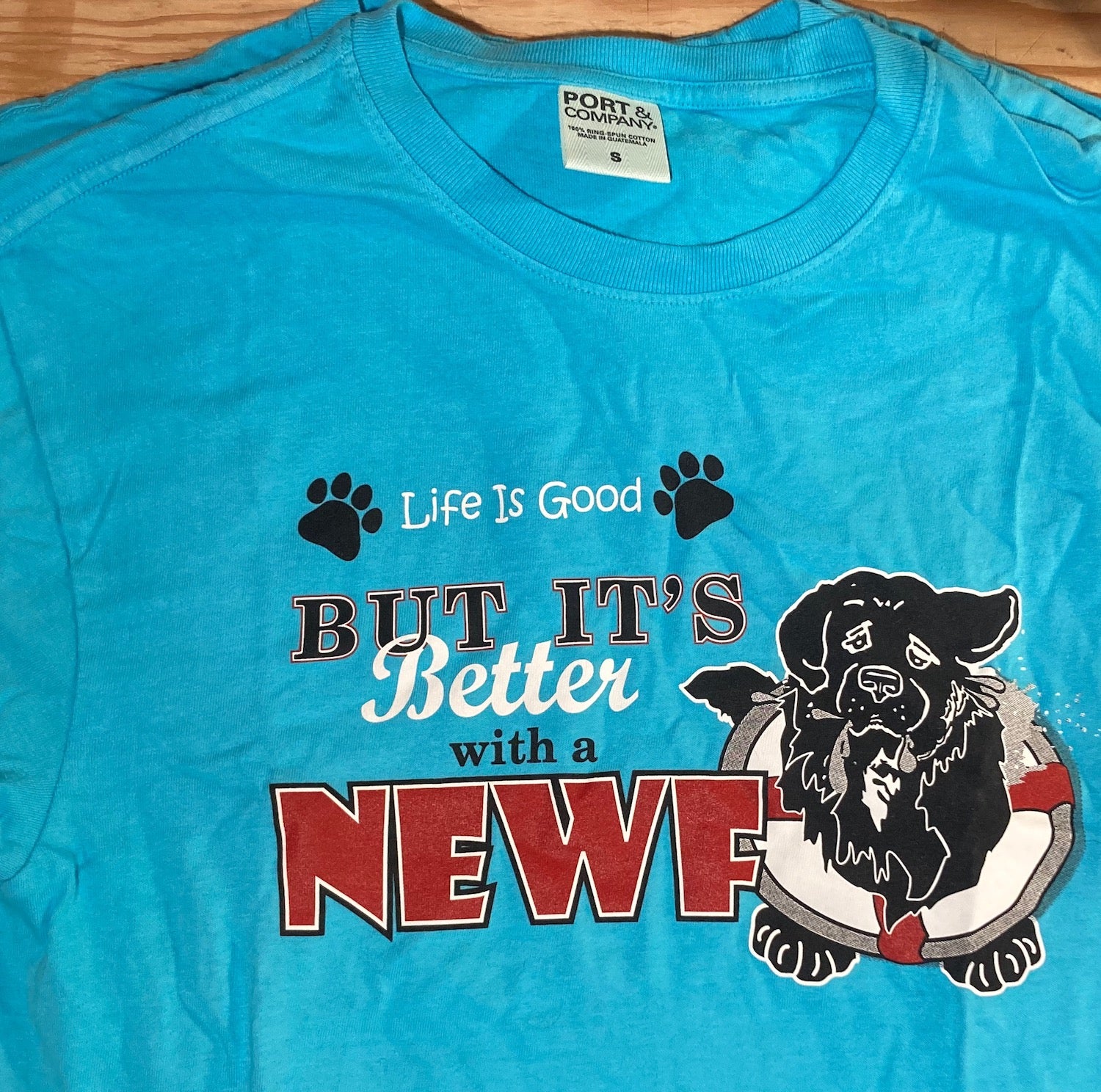 better with a newf tee - small only
