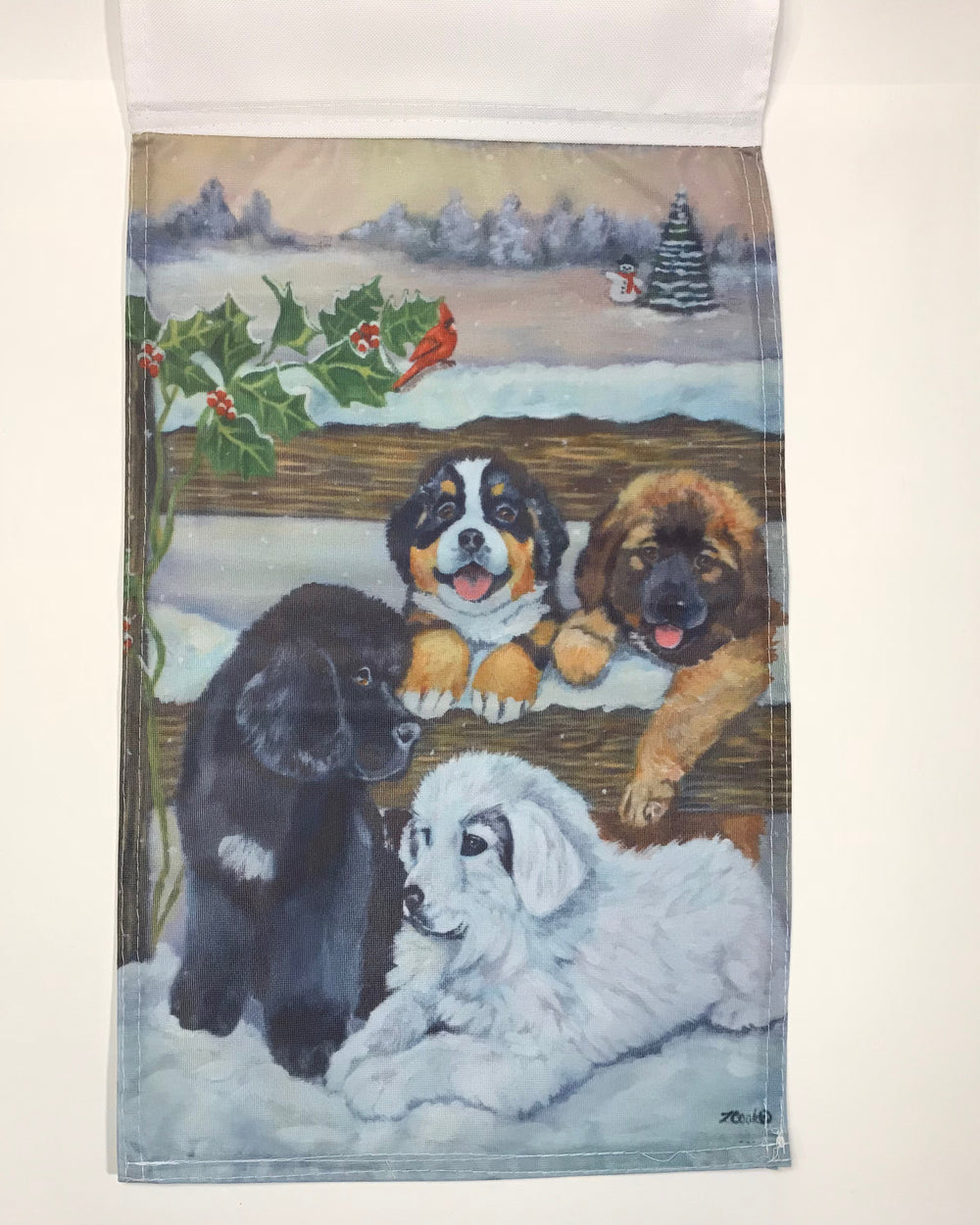 Four Puppies - Garden Sized Flag
