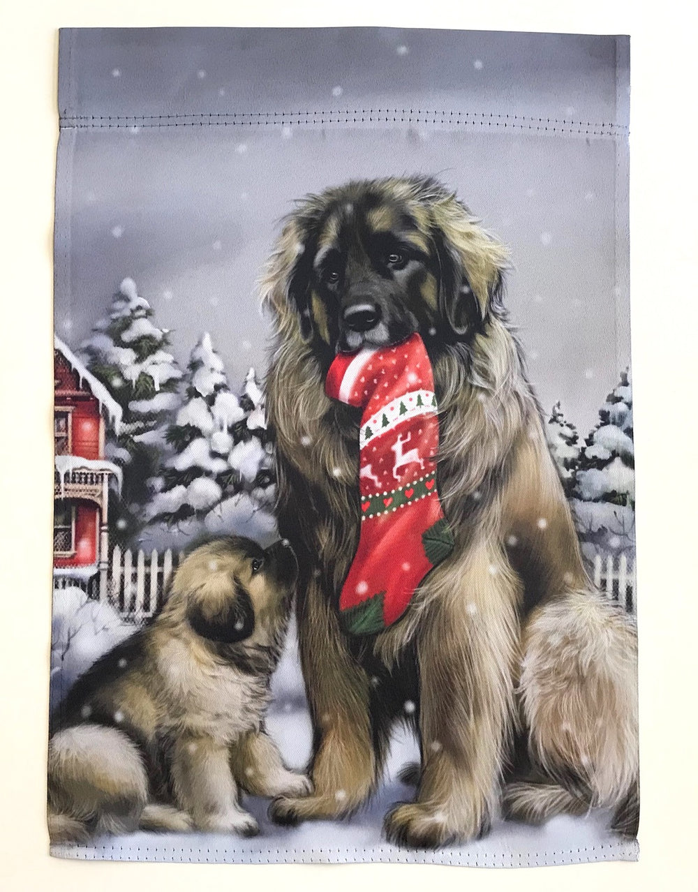 Leonberger & Pup Garden Flag - NEW
