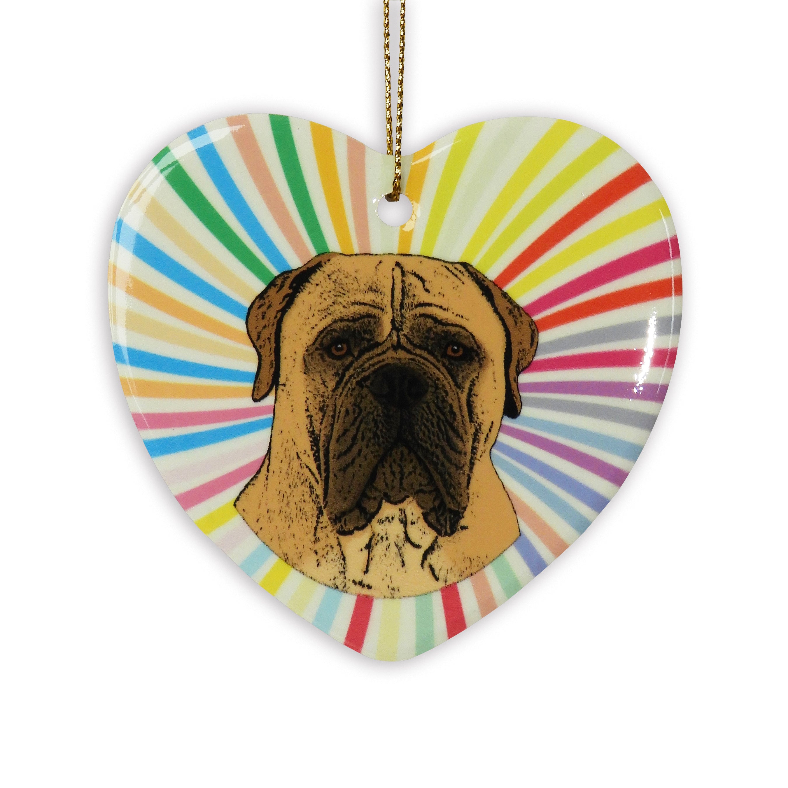 Mastiff Heart Ornament