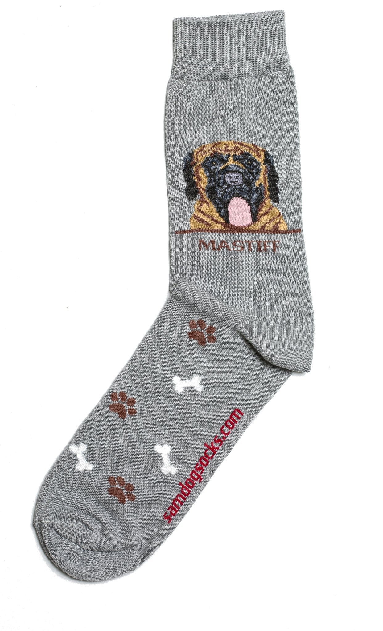Mastiff socks for men - gray