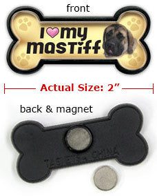Mastiff Bone Shaped Tagnet - Magnet