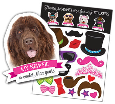 Newf Pupster Magnet & Accessory Stickers