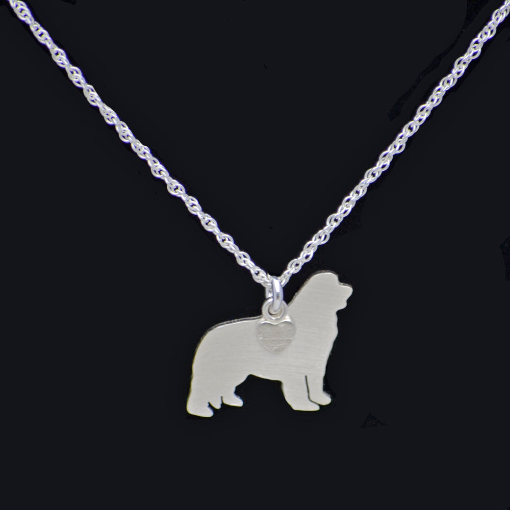 "Sterling Silver Newf Pendant and 18" Chain"