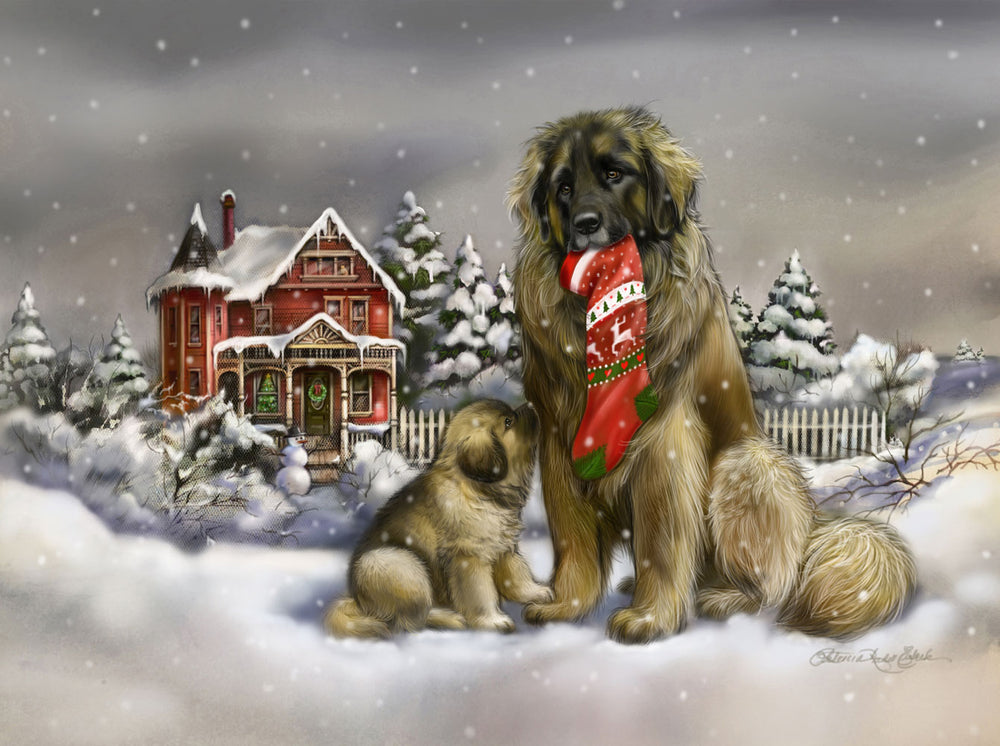 Leos in the snow - 672 piece puzzle