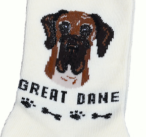 "Foozys Great Dane Socks" - one size fits most