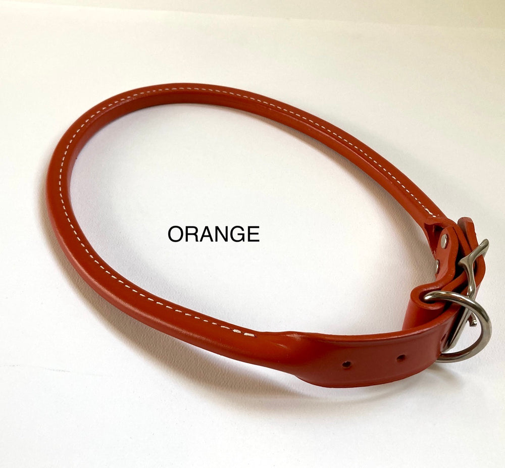 XL Rolled Leather Collars - Size 26" to 30" - 5 colors