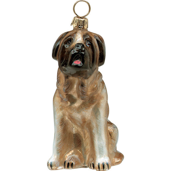 Mastiff Glass Ornament