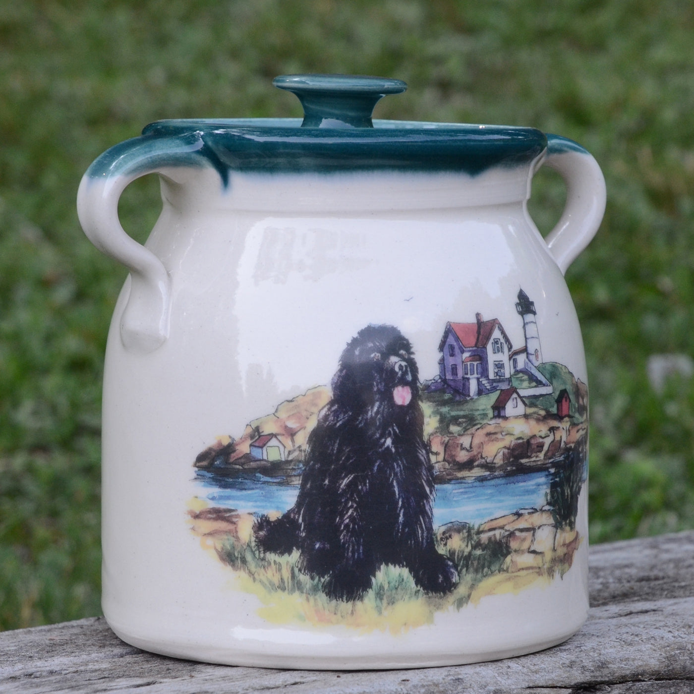 Handmade NEWF Bean Pot - 2 Quart