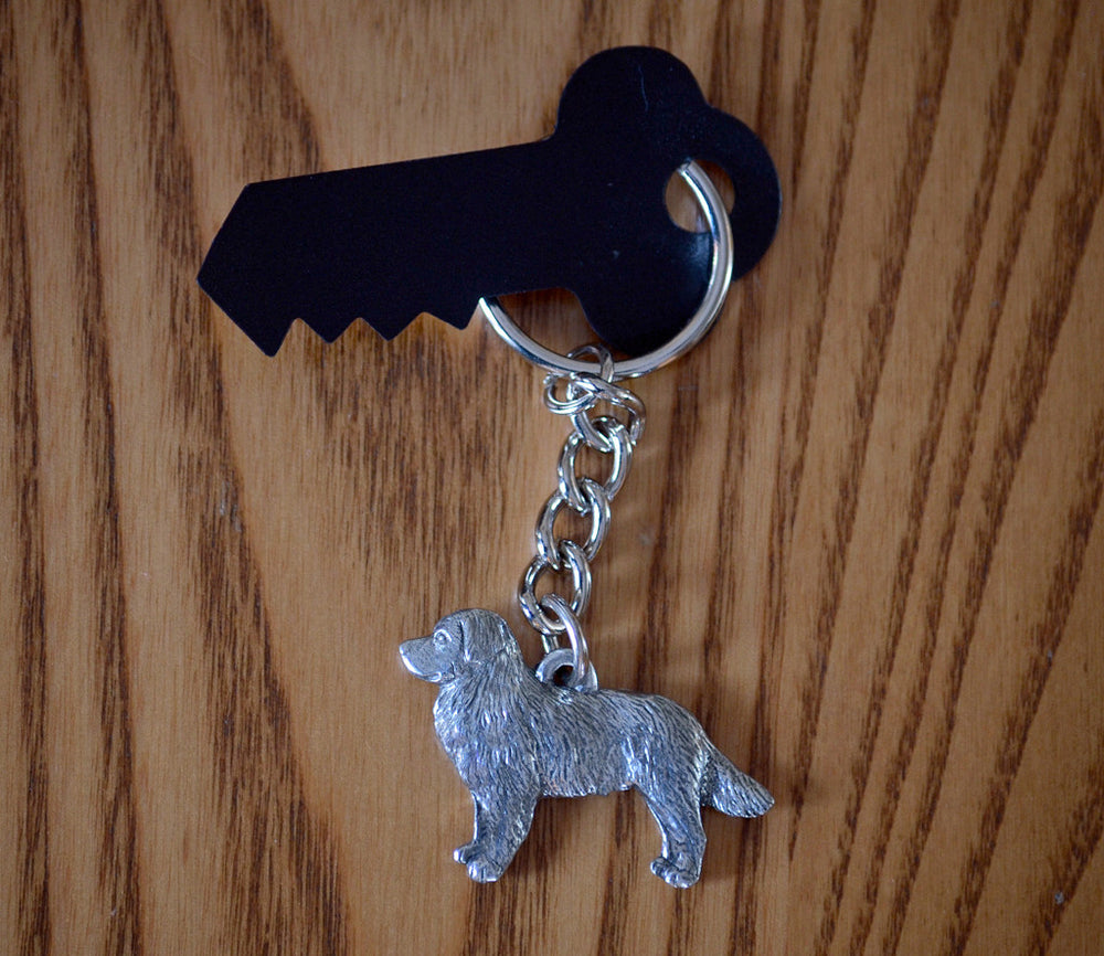 Antiqued Pewter Bernese Keychain
