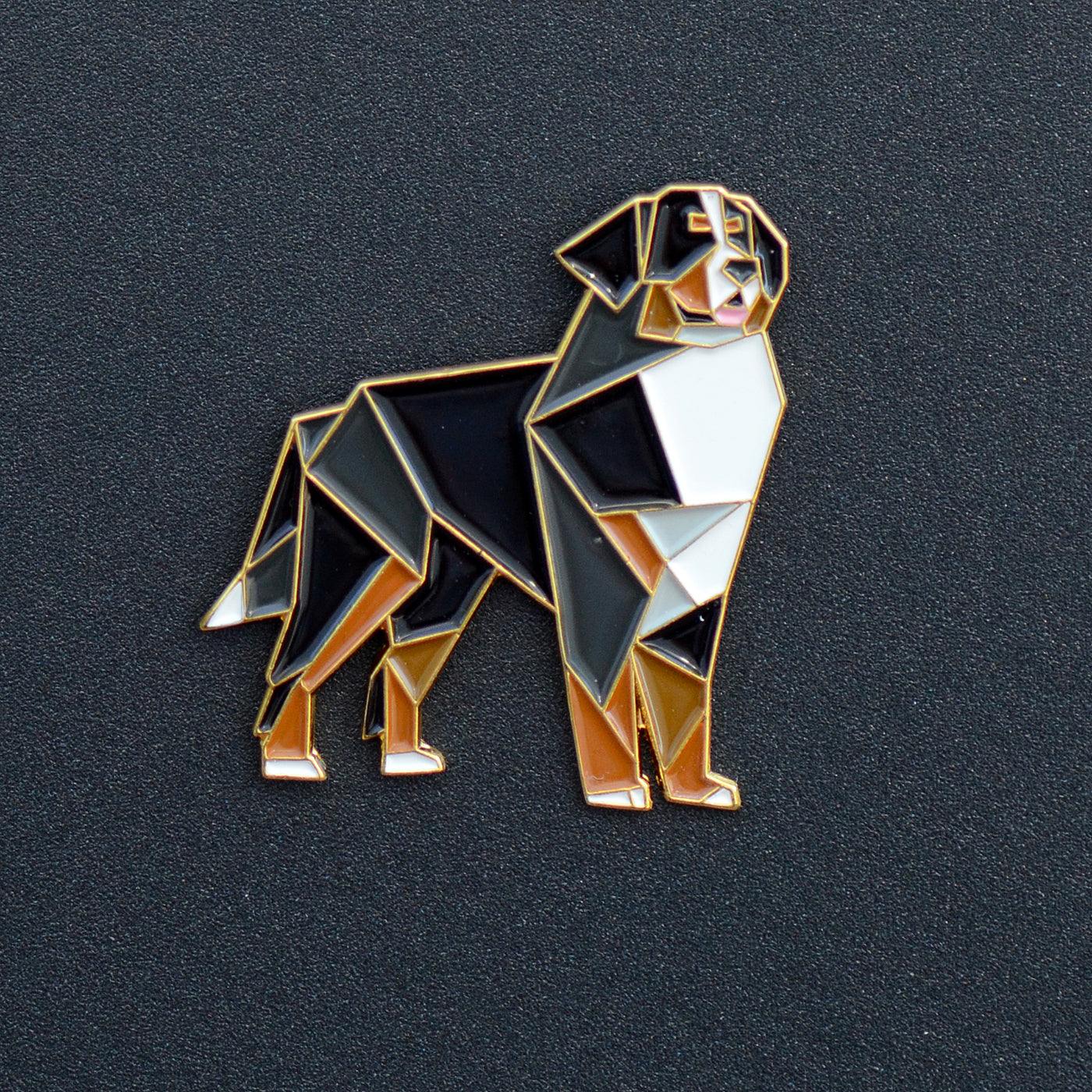Bernese Origami Enamel Pin – BIG Gentle Dogs