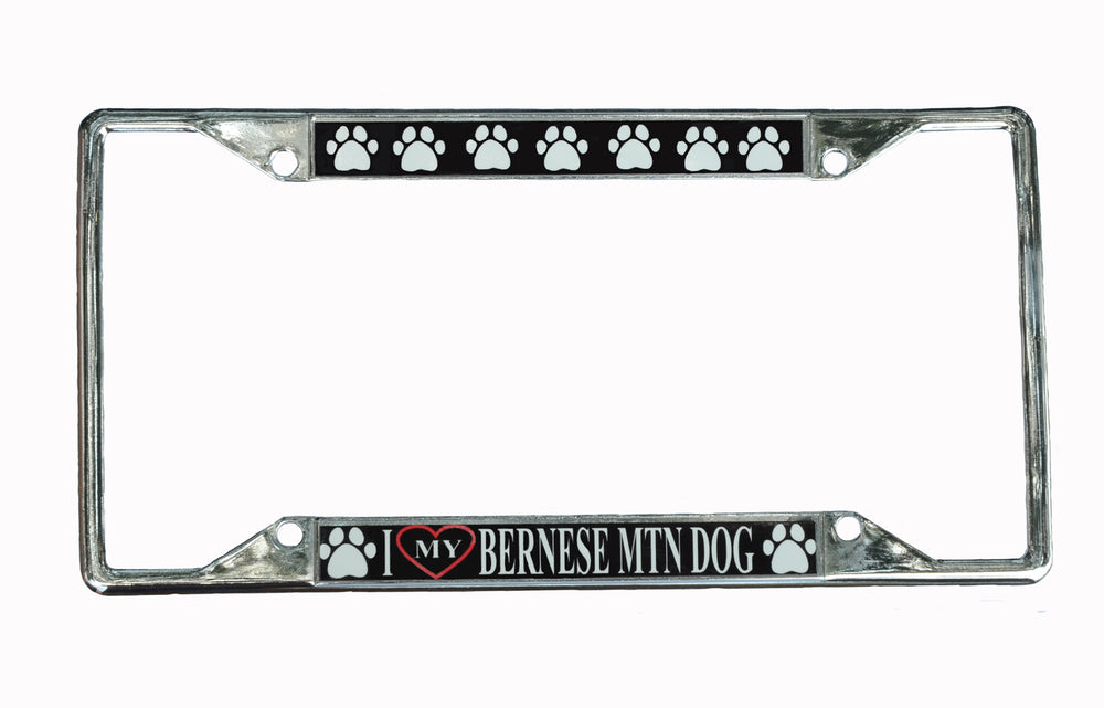 I love My Bernese Mtn Dog License Plate Frame