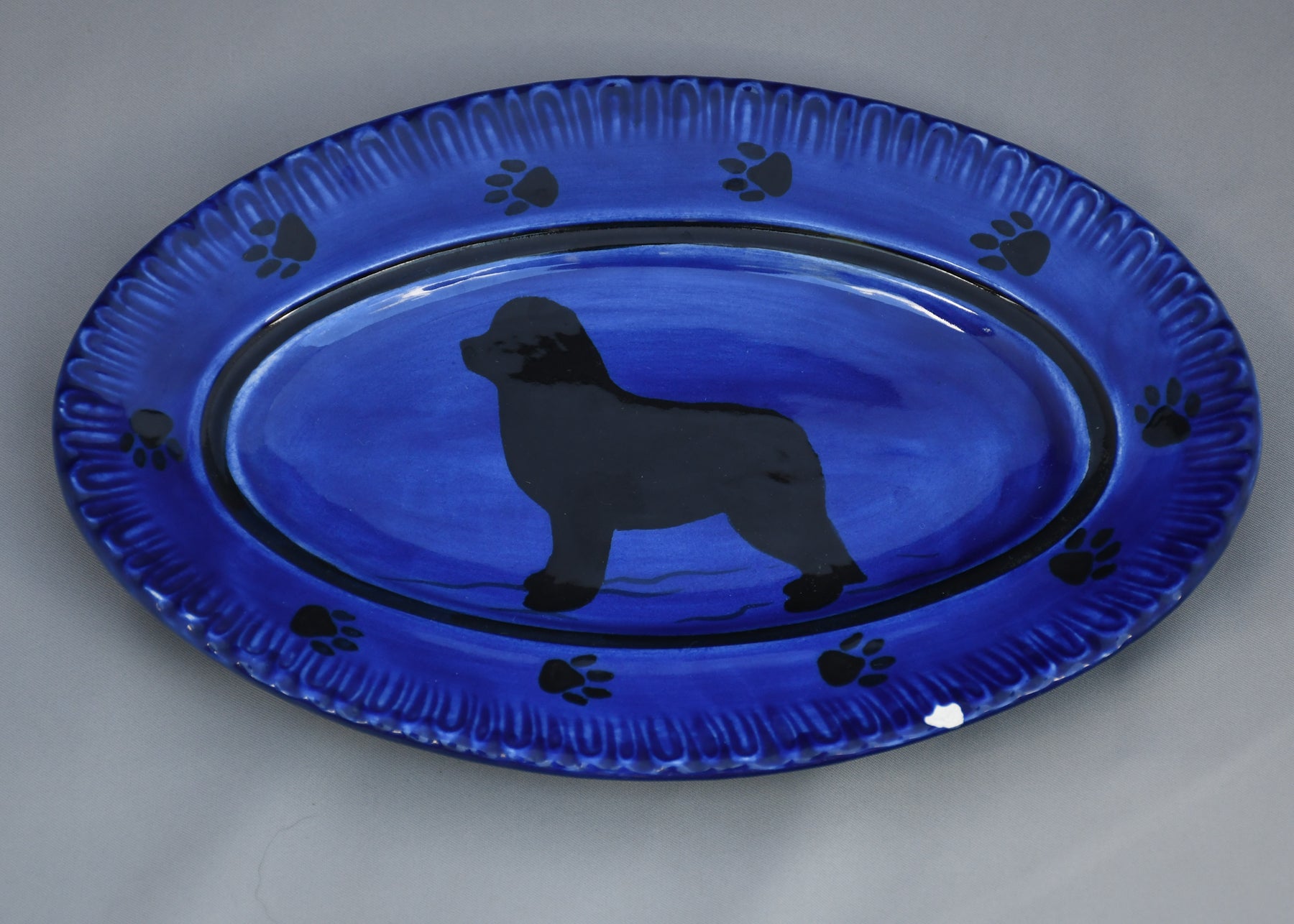 hand painted newfie plate (has small chip)
